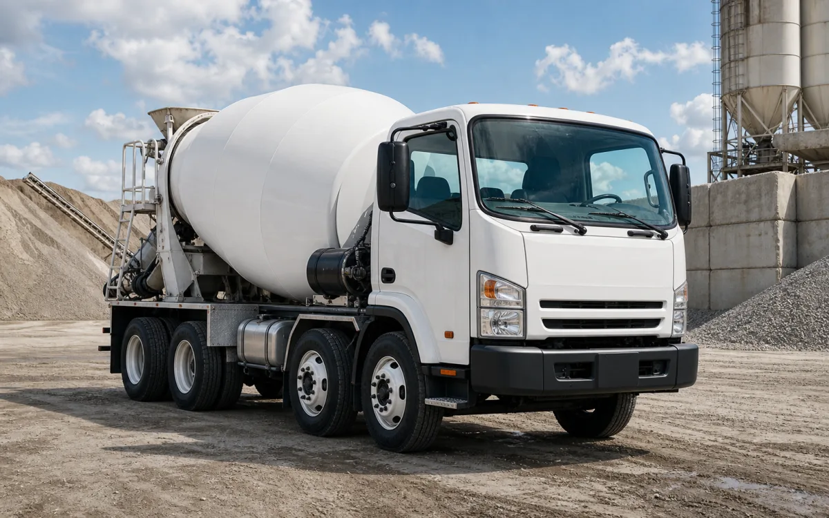 Concrete cement mixer truck
