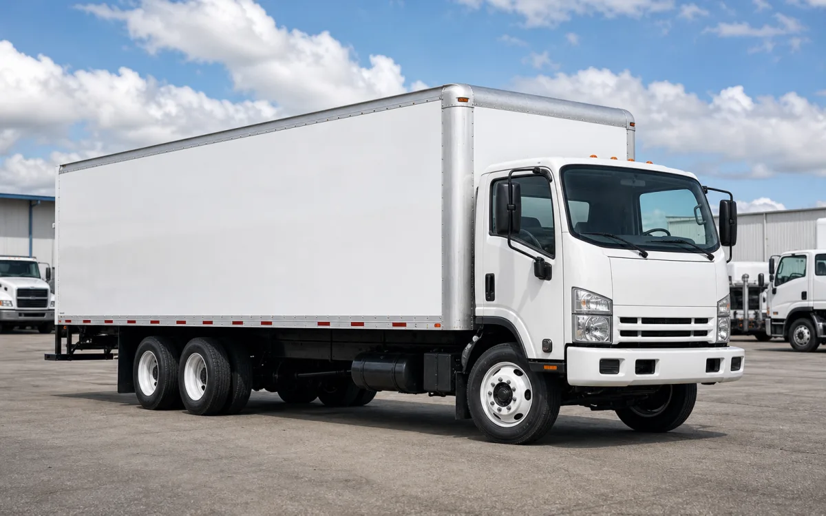 Double axle commercial straight truck