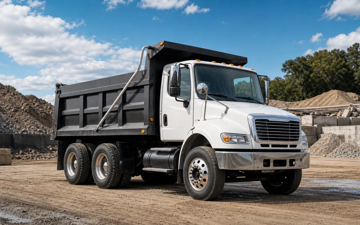 Tandem dump truck
